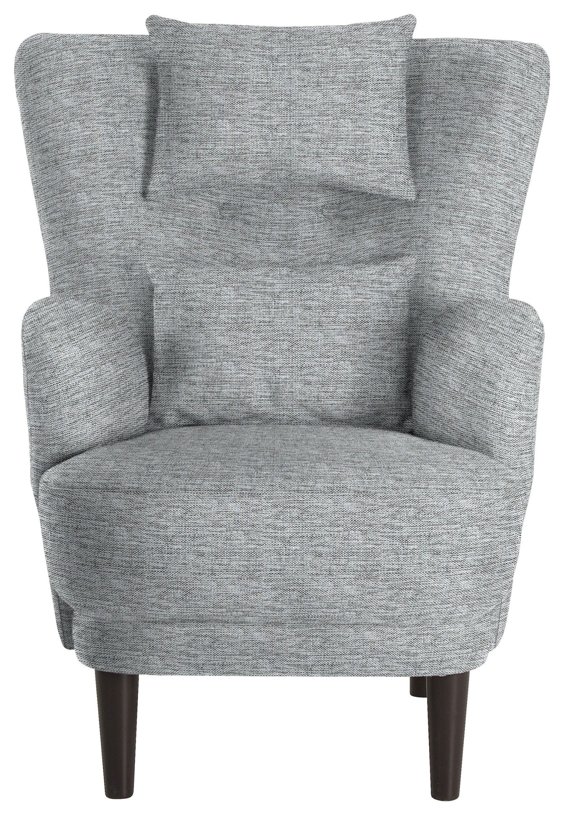 ÖRONLAPPSFÅTÖLJ i flatväv ljusgrå  - ljusgrå/svart, Design, trä/textil (81/106/90cm) - MID.YOU