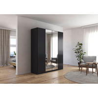 FALTTÜRENSCHRANK 181/210/54 cm 2-türig Dunkelgrau  - Dunkelgrau, Holzwerkstoff (181/210/54cm) - Rauch Möbel