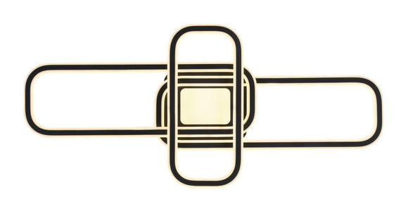 LED-DECKENLEUCHTE 103/46/11 cm   - Schwarz/Weiß, Design, Kunststoff/Metall (103/46/11cm) - Novel