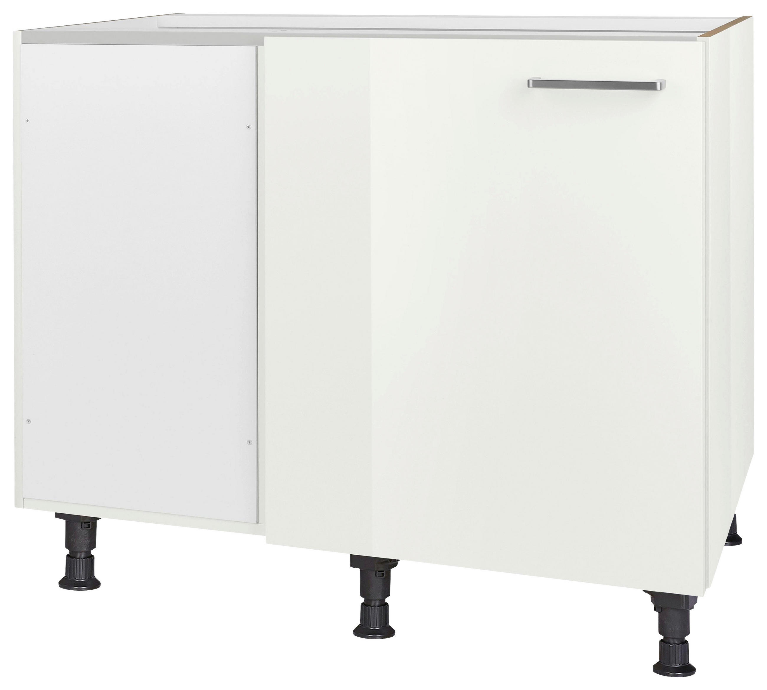 Nobilia Eckunterschrank Flash Weiß Hochglanz 125x87x65 cm
