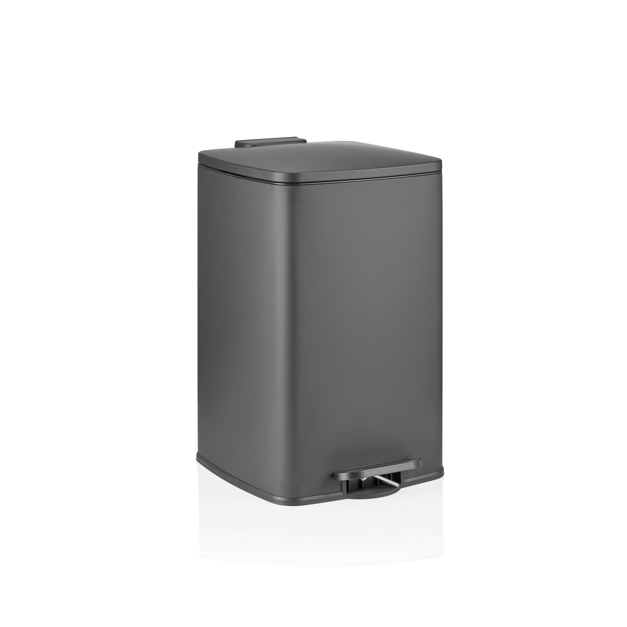 ABFALLEIMER 60 l  Metall  - Schwarz, MODERN, Kunststoff/Metall (45/68/38cm) - MID.YOU