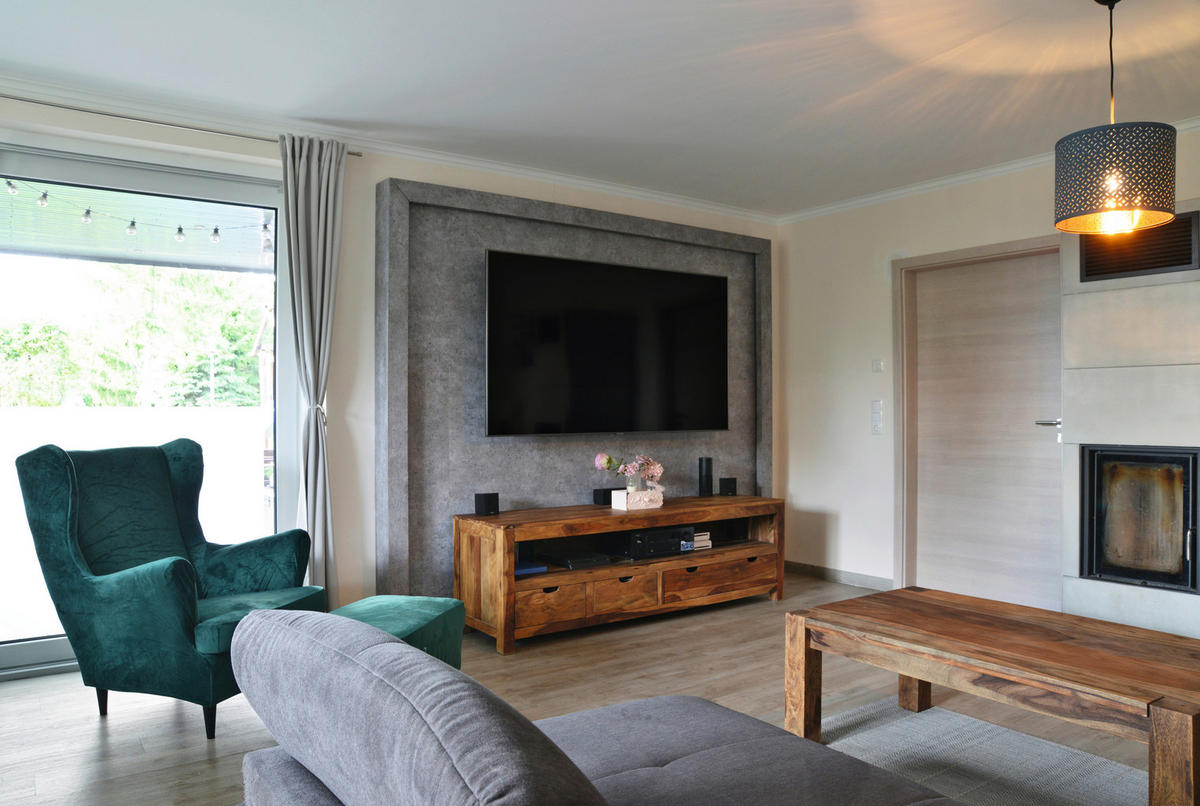 DECOWALL ROVIGO BETON 3 Stück  - Grau, KONVENTIONELL, Holzwerkstoff (125/66/1.2cm) - Egger Holzwerkstoffe