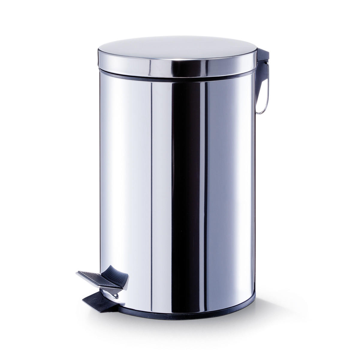 TRETEIMER 12 l  Metall  - Silberfarben/Schwarz, Basics, Kunststoff/Metall (27/39/27cm) - Zeller Present