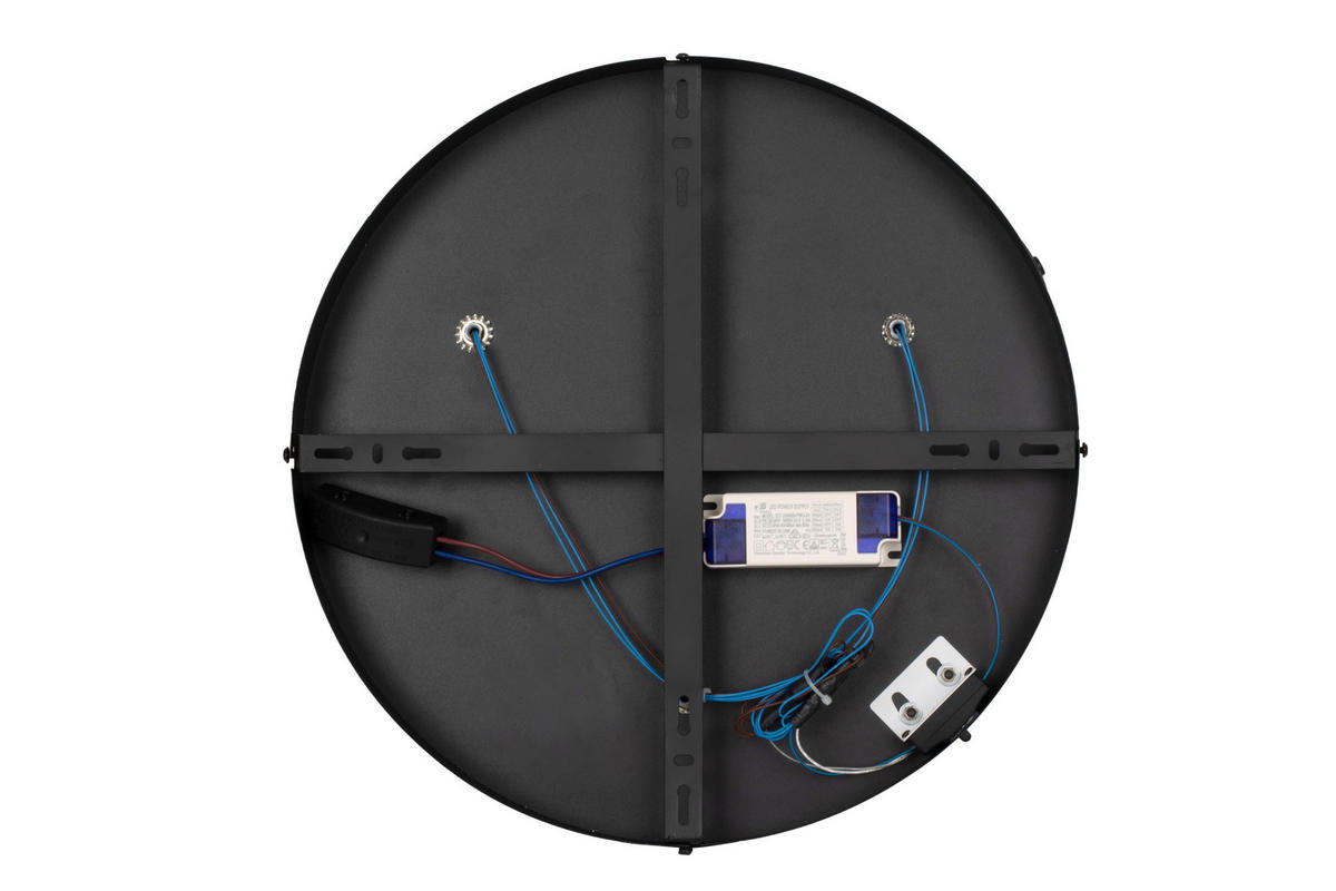 LED-DECKENLEUCHTE 41/12 cm   - Schwarz, Design, Glas/Kunststoff (41/12cm) - Novel