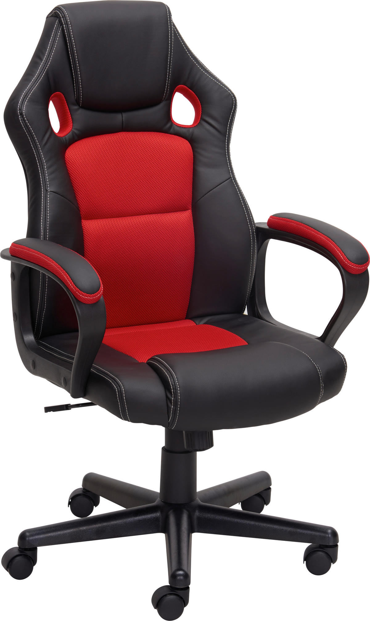 GAMINGSTUHL Rot, Schwarz Metall, Kunststoff, Textil   - Rot/Schwarz, Design, Kunststoff/Textil (62/103-113/67cm) - MID.YOU