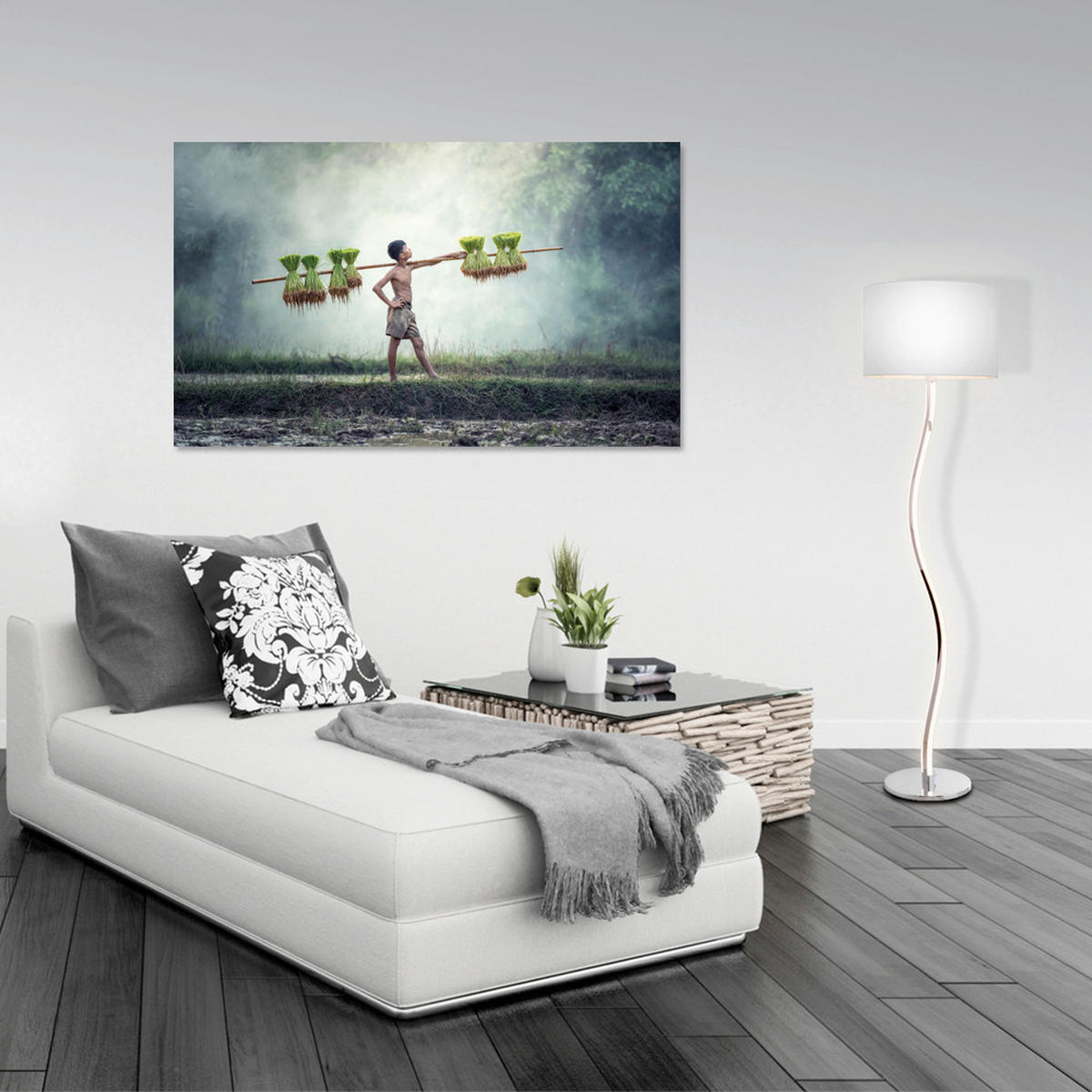 STEHLEUCHTE 40/192 cm    - Weiß, Design, Kunststoff/Metall (40/192cm) - Näve