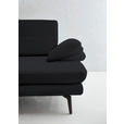 3-SITZER-SOFA in Leder Anthrazit  - Anthrazit/Schwarz, Design, Leder/Metall (222/86/104cm) - Dieter Knoll