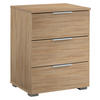 ÉJJELISZEKRÉNY Sonoma tölgy  - Sonoma tölgy/alumínium színű, Modern, faalapú anyag (47/62/42cm) - Rauch Möbel