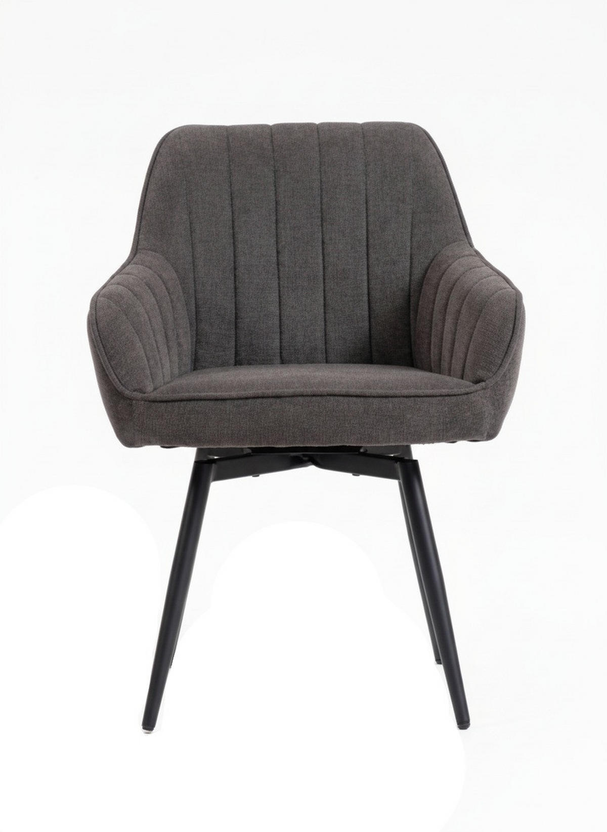 ARMLEHNSTUHL  in Eisen  - Anthrazit/Schwarz, MODERN, Textil/Metall (63/83/63cm) - Livetastic