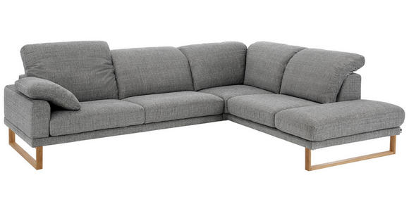 WOHNLANDSCHAFT in Textil Grau - Eichefarben/Grau, Natur, Holz/Textil (281/226cm) - Valnatura