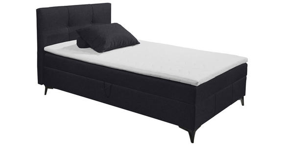 BOXBETT 120/200 cm  in Schwarz  - Schwarz, Basics, Holzwerkstoff/Textil (120/200cm) - Xora