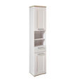 HOCHSCHRANK 38/190/32 cm  - Silberfarben/Lärchefarben, KONVENTIONELL, Holzwerkstoff/Kunststoff (38/190/32cm) - Xora