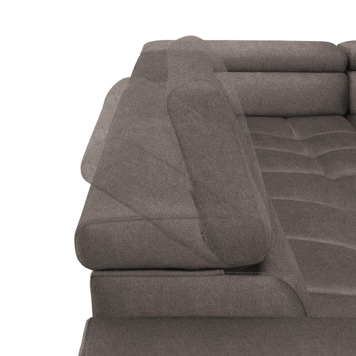 ECKSOFA in Webstoff Greige  - Currygelb/Greige, Design, Textil/Metall (300/216cm) - Welnova