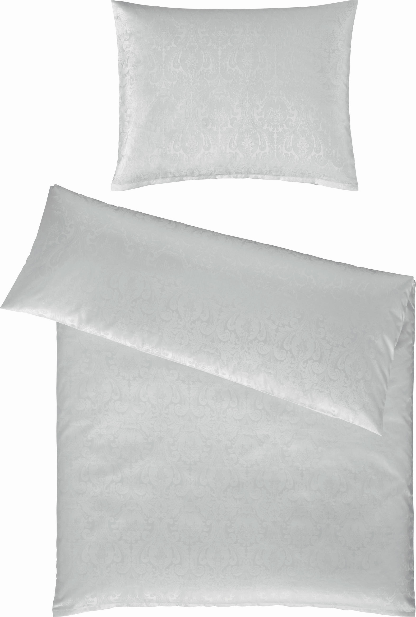 BETTWÄSCHE Florenz Makosatin 140/200 cm  - Weiß, LIFESTYLE, Textil (140/200cm) - Curt Bauer
