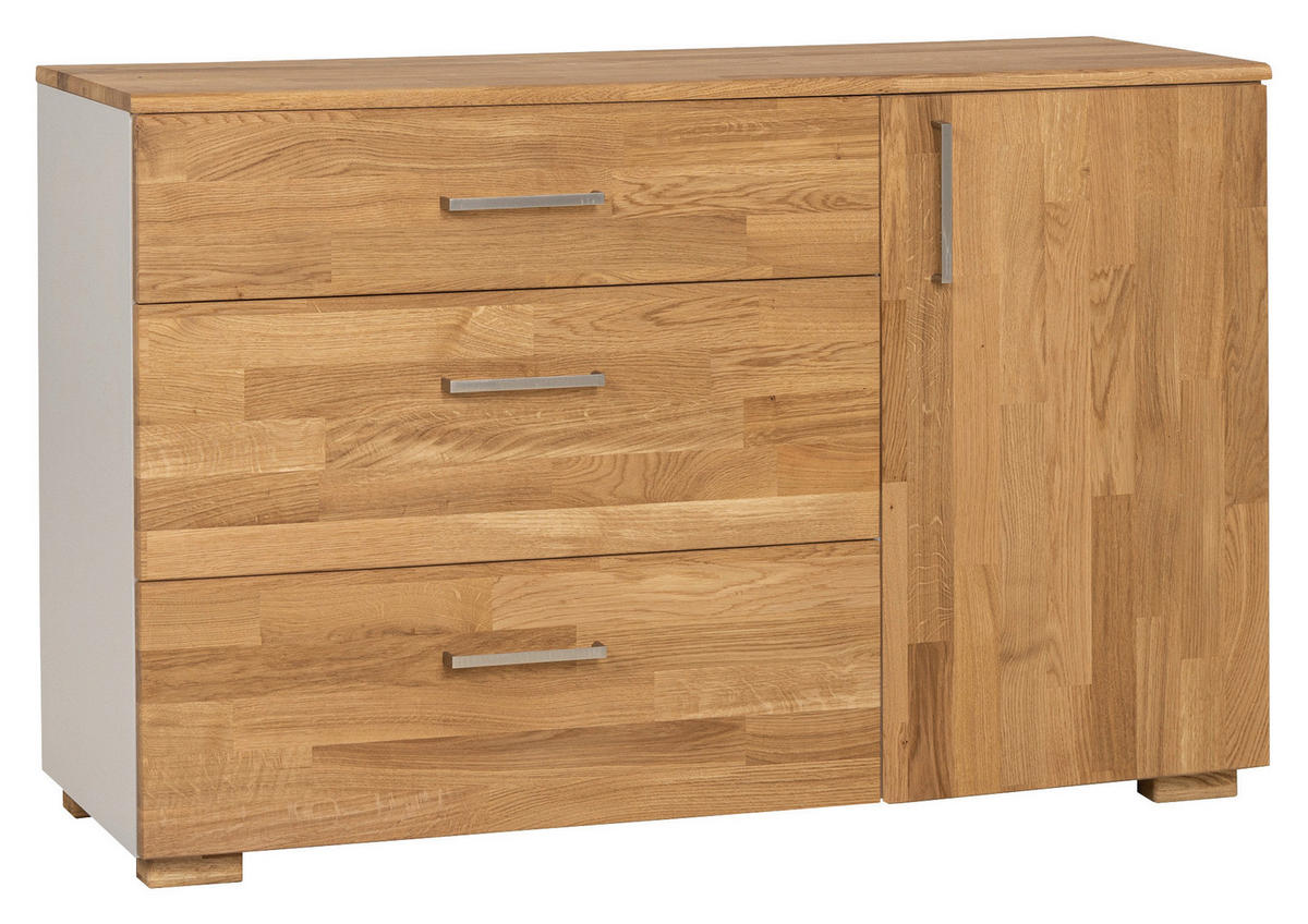 SIDEBOARD 125/80/42 cm  - Eichefarben/Silberfarben, KONVENTIONELL, Holz/Holzwerkstoff (125/80/42cm) - Cantus