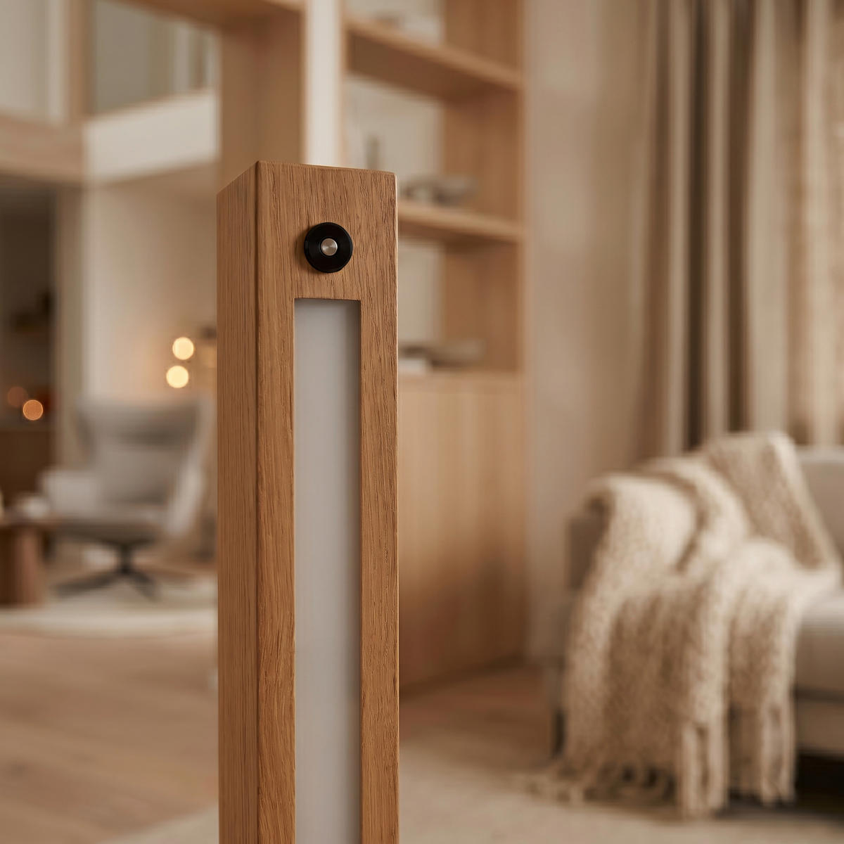 LED-TISCHLEUCHTE Lucy 55/16/16 cm  - Wildeiche, Basics, Holz (55/16/16cm) - Ambiente