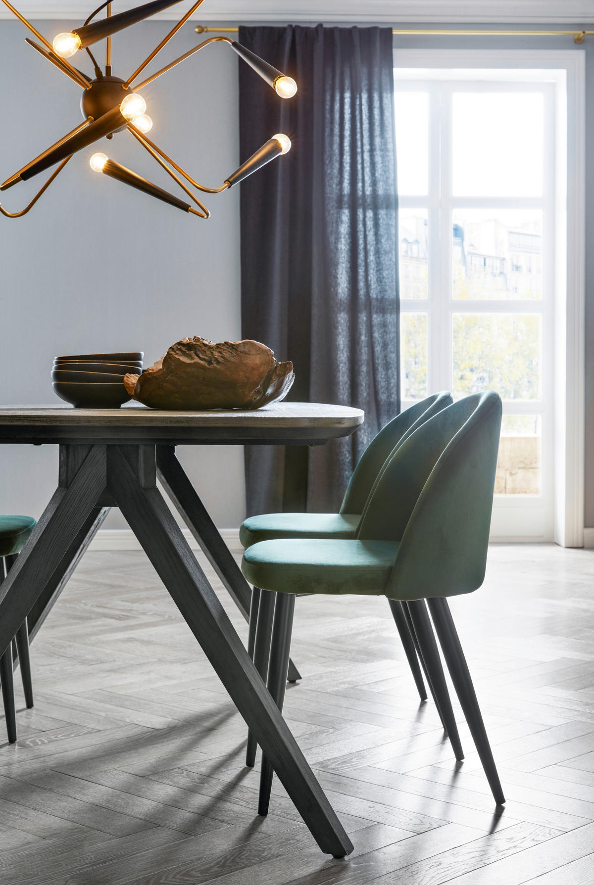 EINBAUKÜCHE Clarissa  - Grau, Design, Holzwerkstoff - Novel