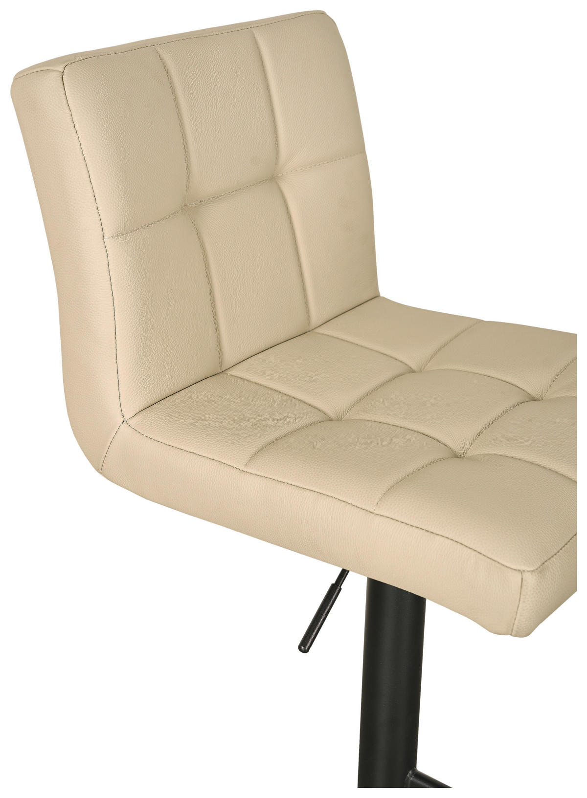 BARHOCKER in Schwarz, Beige  - Beige/Schwarz, MODERN, Leder/Metall (43/92/113/51,5cm) - Livetastic
