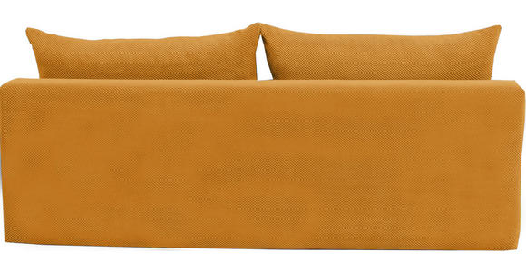 SCHLAFSOFA Webstoff, Plüsch Orange  - Schwarz/Orange, Design, Textil (213/89/105cm) - Novel