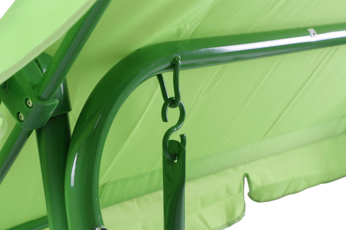 Kinder-Hollywoodschaukel 115/118/75 cm  - Grün, MODERN, Textil/Metall (115/118/75cm) - Siena Garden