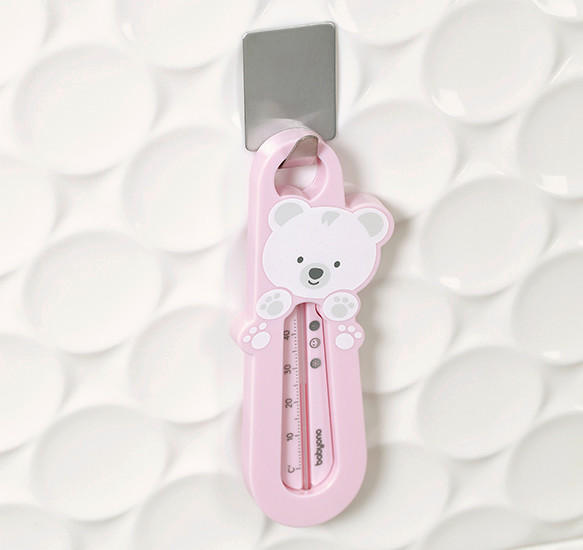 TERMOMETER ZA KAD - roza, Basics, umetna masa (0,05kg) - babyono