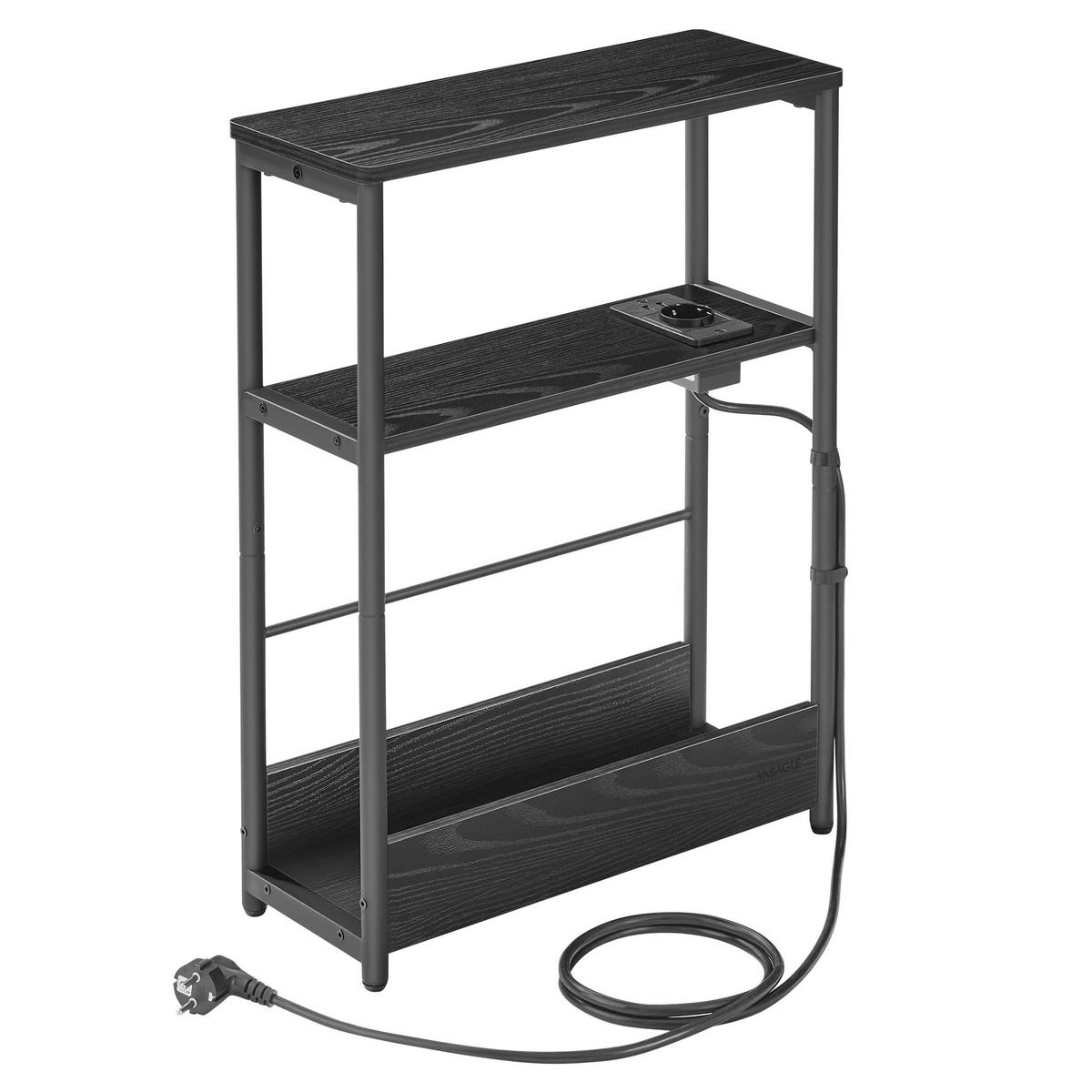 BEISTELLTISCH Schwarz rechteckig  - Schwarz, Trend, Holzwerkstoff/Metall (18/58cm) - MID.YOU
