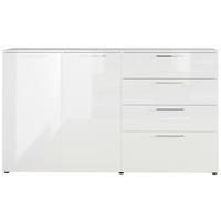 SIDEBOARD  in 186/107/40 cm  - Chromfarben/Schwarz, MODERN, Holzwerkstoff/Kunststoff (186/107/40cm) - Germania