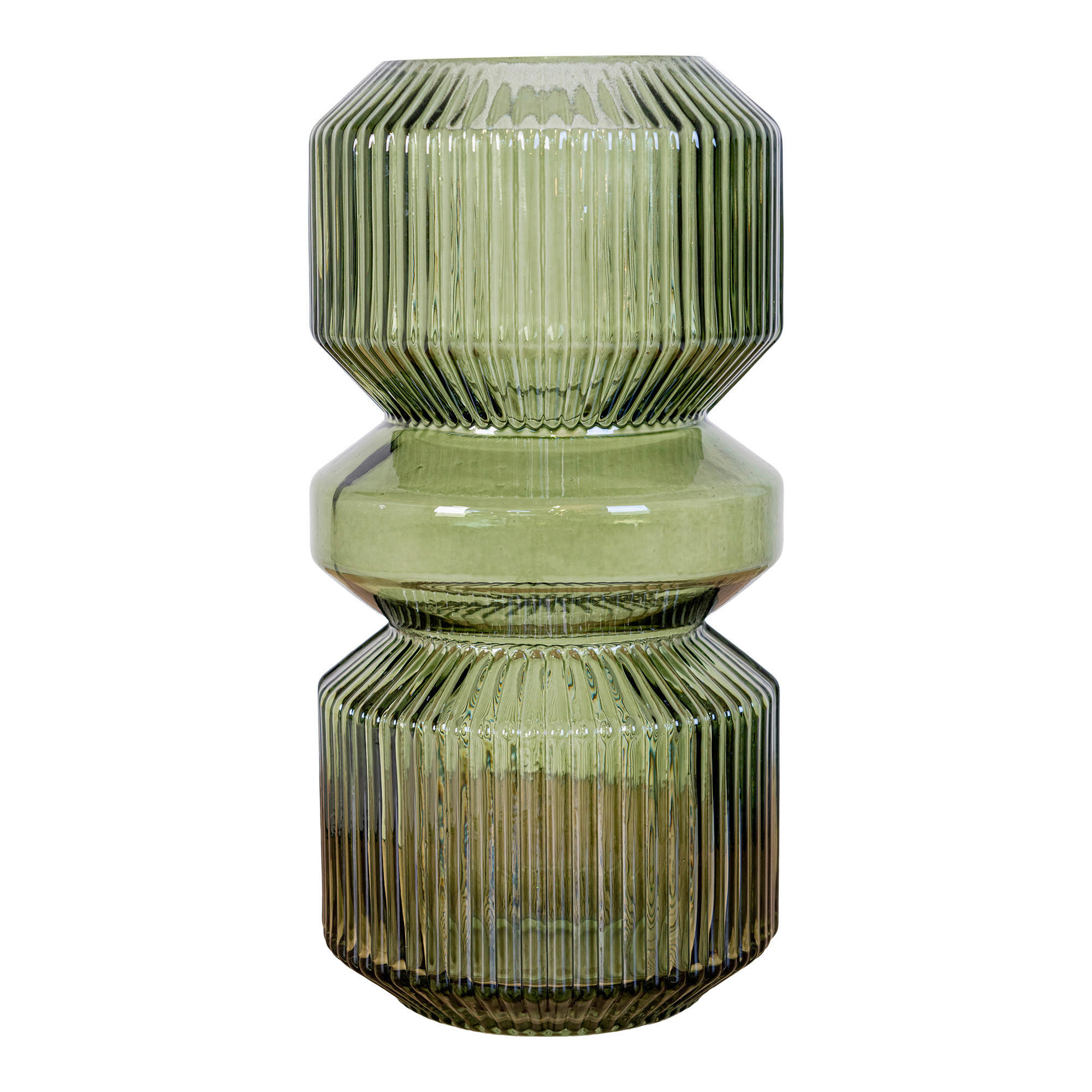 VASE  - Grün, Basics, Glas (12/25cm)