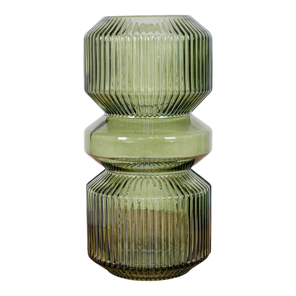 VASE  - Grün, Basics, Glas (12/25cm)