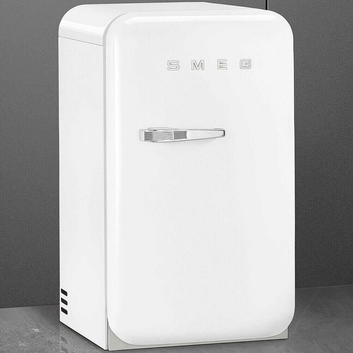 MINIKÜHLSCHRANK - Weiss Hochglanz, Trend, Metall (40,4/72,5/57cm) - SMEG