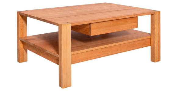 COUCHTISCH Kernbuche massiv 110/70/47,5 cm rechteckig Buchefarben  - Buchefarben, KONVENTIONELL, Holz (110/70/47,5cm) - Linea Natura