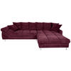 ECKSOFA in Webstoff Bordeaux  337/228 cm  - Bordeaux, Design, Textil/Metall (337/228cm) - Carryhome