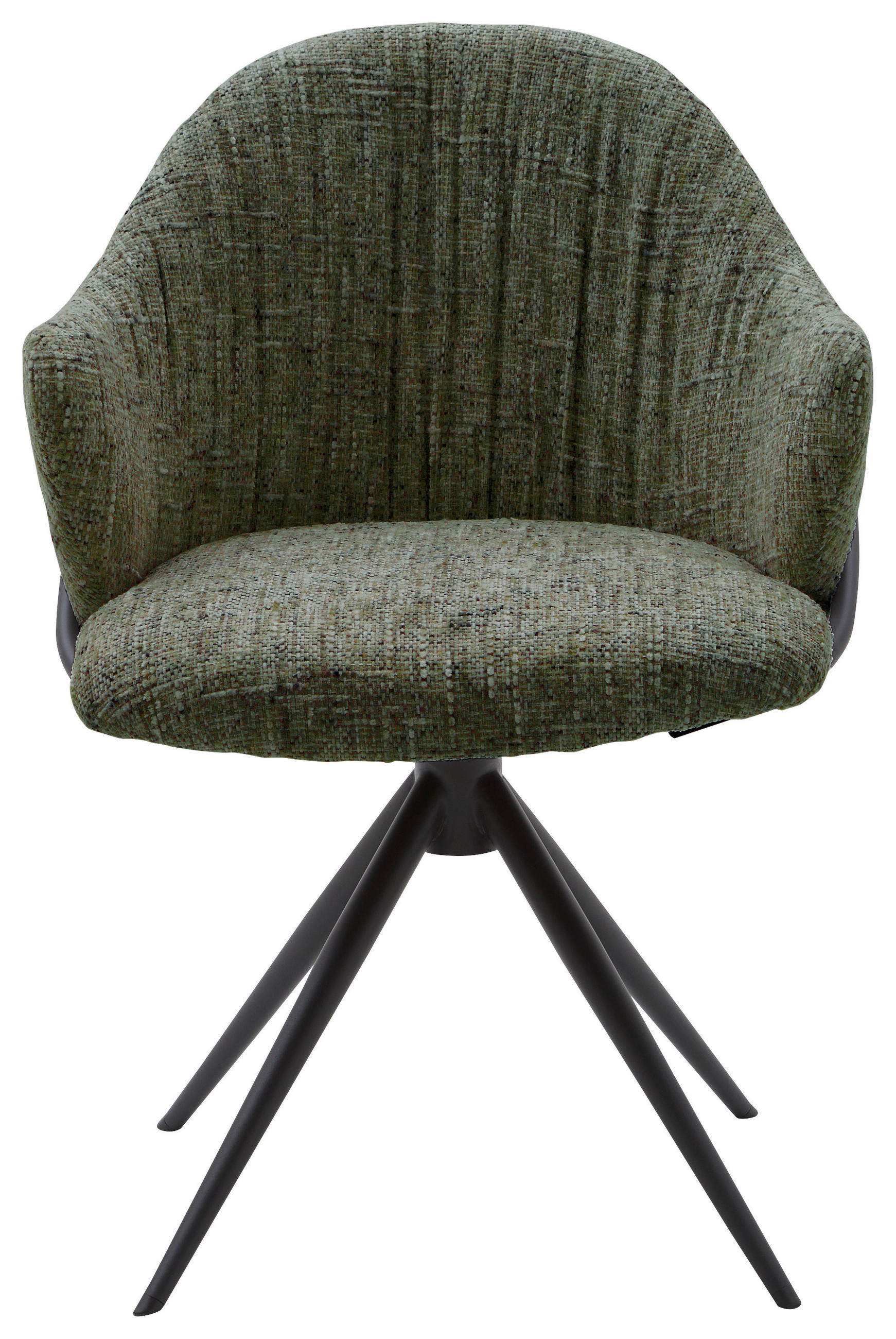 ARMLEHNSTUHL  in beflockt  - Dunkelgrün/Anthrazit, Design, Textil/Metall (57/84/44,5cm) - Emilio Belluti