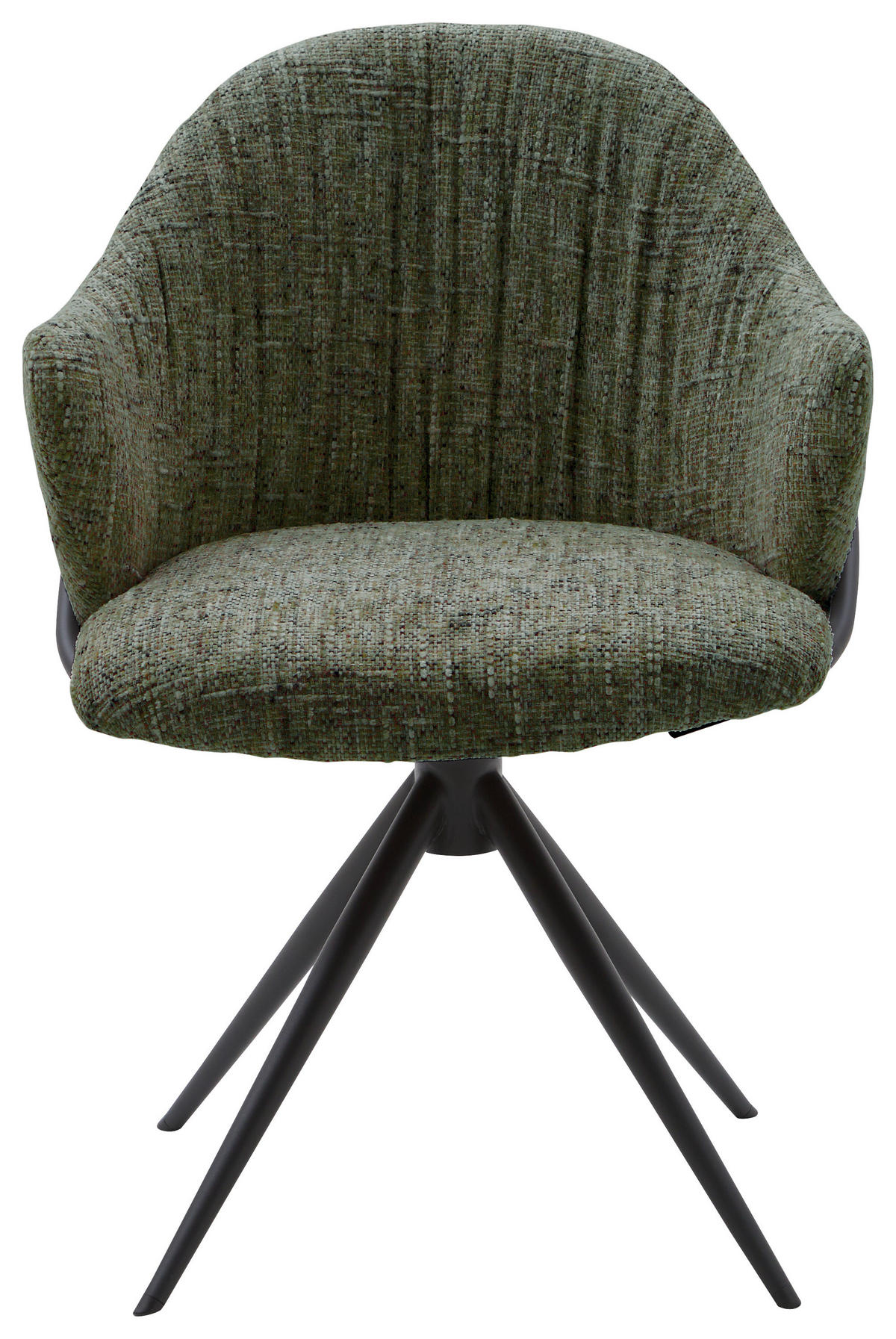 ARMLEHNSTUHL  in beflockt  - Dunkelgrün/Anthrazit, Design, Textil/Metall (57/84/44,5cm) - Emilio Belluti