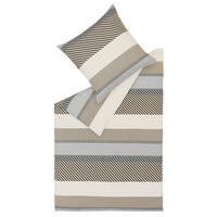 WENDEBETTWÄSCHE E-LENNON Flanell 135/200 cm  - Hellgrau/Schwarz, Basics, Textil (135/200cm) - Esprit