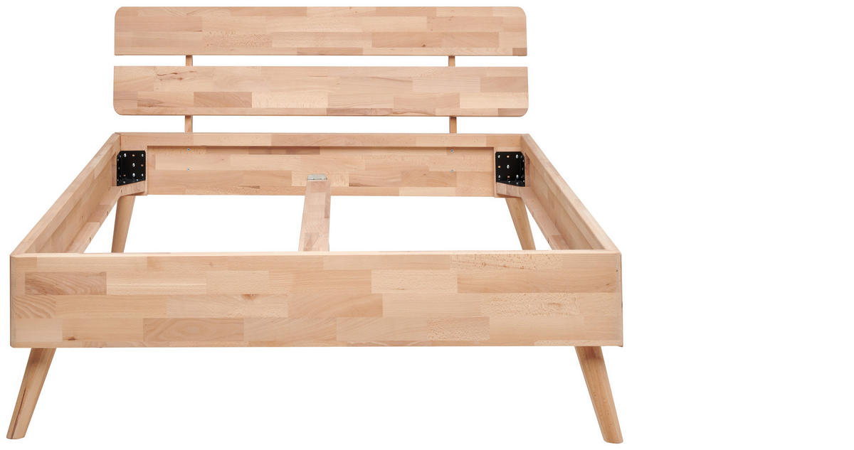 BETT 120/200 cm  in Kernbuche   - Kernbuche, Natur, Holz (120/200cm) - MID.YOU