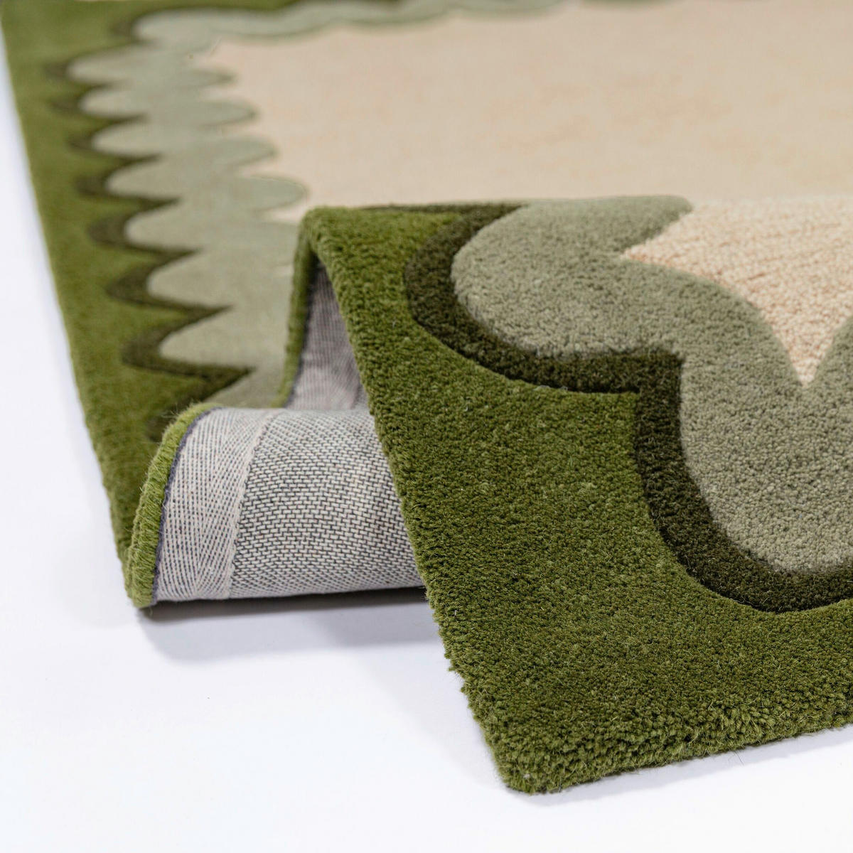 WOLLTEPPICH 200/290 cm Wiggle Grün  - Grün, Basics, Textil (200/290cm) - Flair Rugs