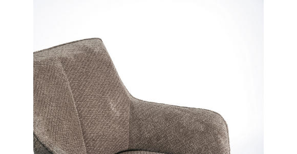 ARMLEHNSTUHL in Eisen Webstoff - Beige/Schwarz, Design, Textil/Metall (64/88/60cm) - Novel