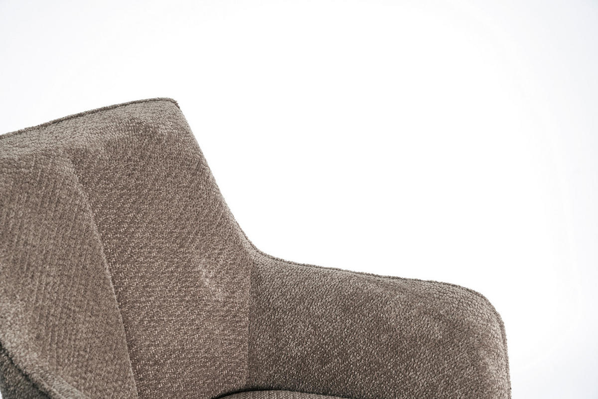 ARMLEHNSTUHL  in Eisen Webstoff  - Beige/Schwarz, Design, Textil/Metall (64/88/60cm) - Novel