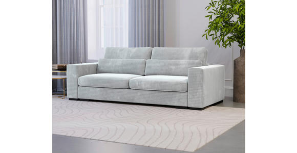 SCHLAFSOFA in Flachgewebe Hellgrau  - Hellgrau/Schwarz, KONVENTIONELL, Kunststoff/Textil (236/78/114cm) - Carryhome