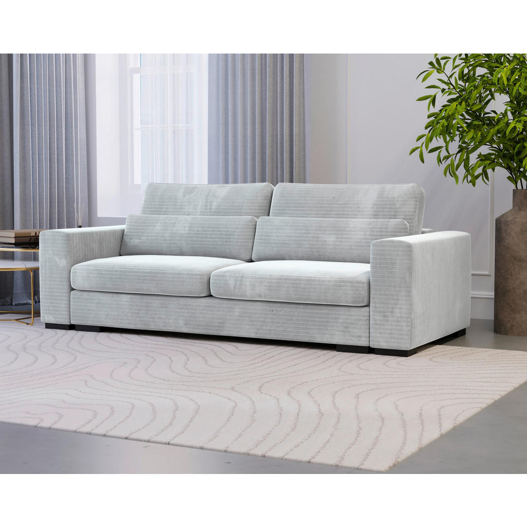 Thumbnail - Carryhome Schlafsofa, Hellgrau, Textil, 3-Sitzer, Füllung: Schaumstoff, 236x78x114 cm, Liegefunktion, Schlafen auf Sitzh...