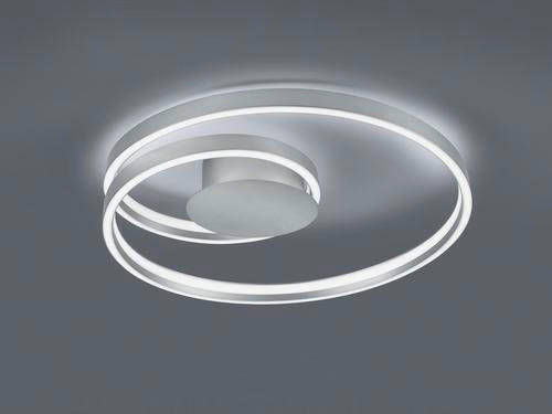 LED MENNYEZETI LÁMPA - nikkel/fehér, Design, műanyag/fém (72/12cm) - Cinque