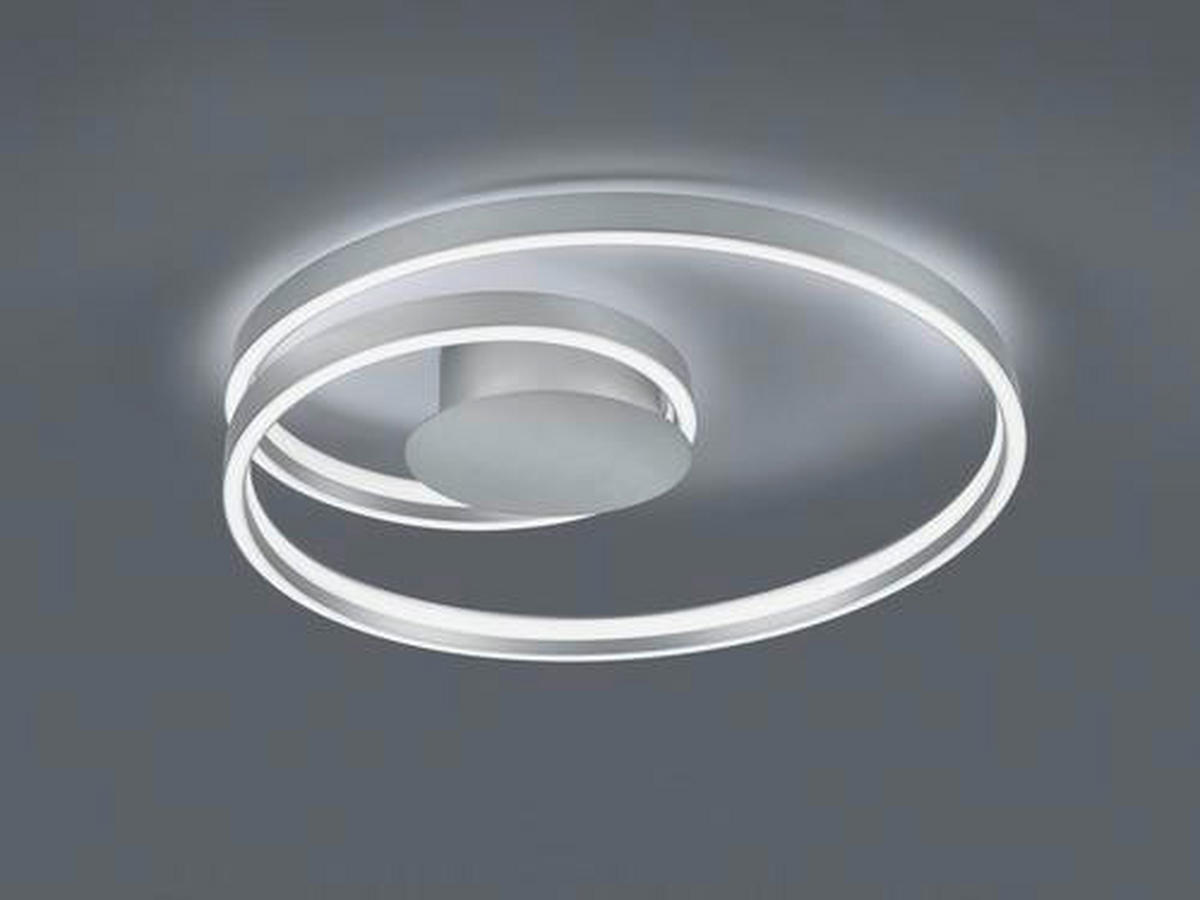 LED MENNYEZETI LÁMPA - nikkel/fehér, Design, műanyag/fém (72/12cm) - Cinque