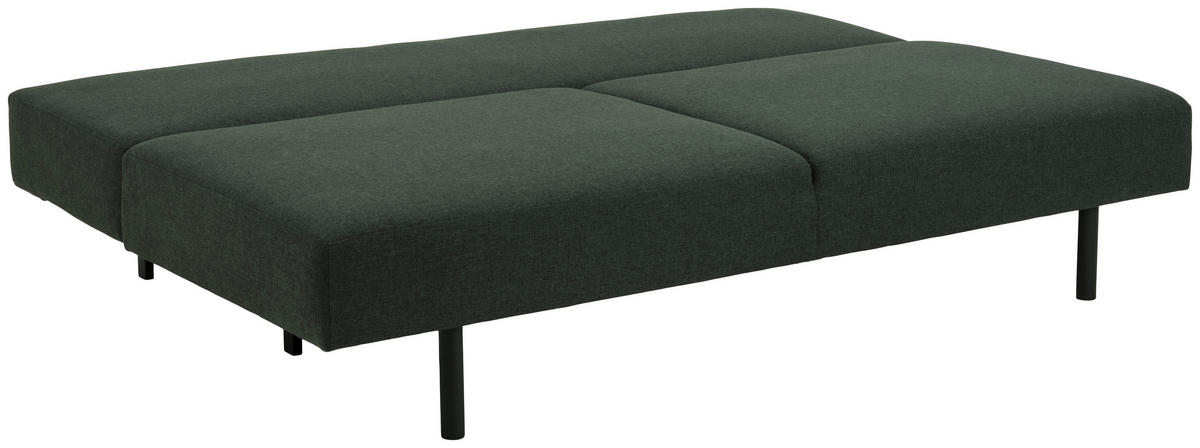 ROZKLÁDACÍ POHOVKA, textil, zelená - černá/zelená, Konvenční, kov/textil (200/83/105cm) - Livetastic