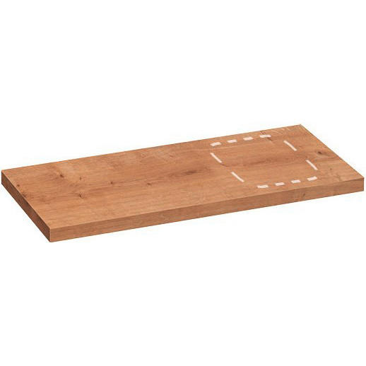 WASCHTISCH-ABDECKPLATTE 50,5/3,8/110 cm  - Hellbraun/Eichefarben, Trend, Holzwerkstoff (50,5/3,8/110cm) - Voleo