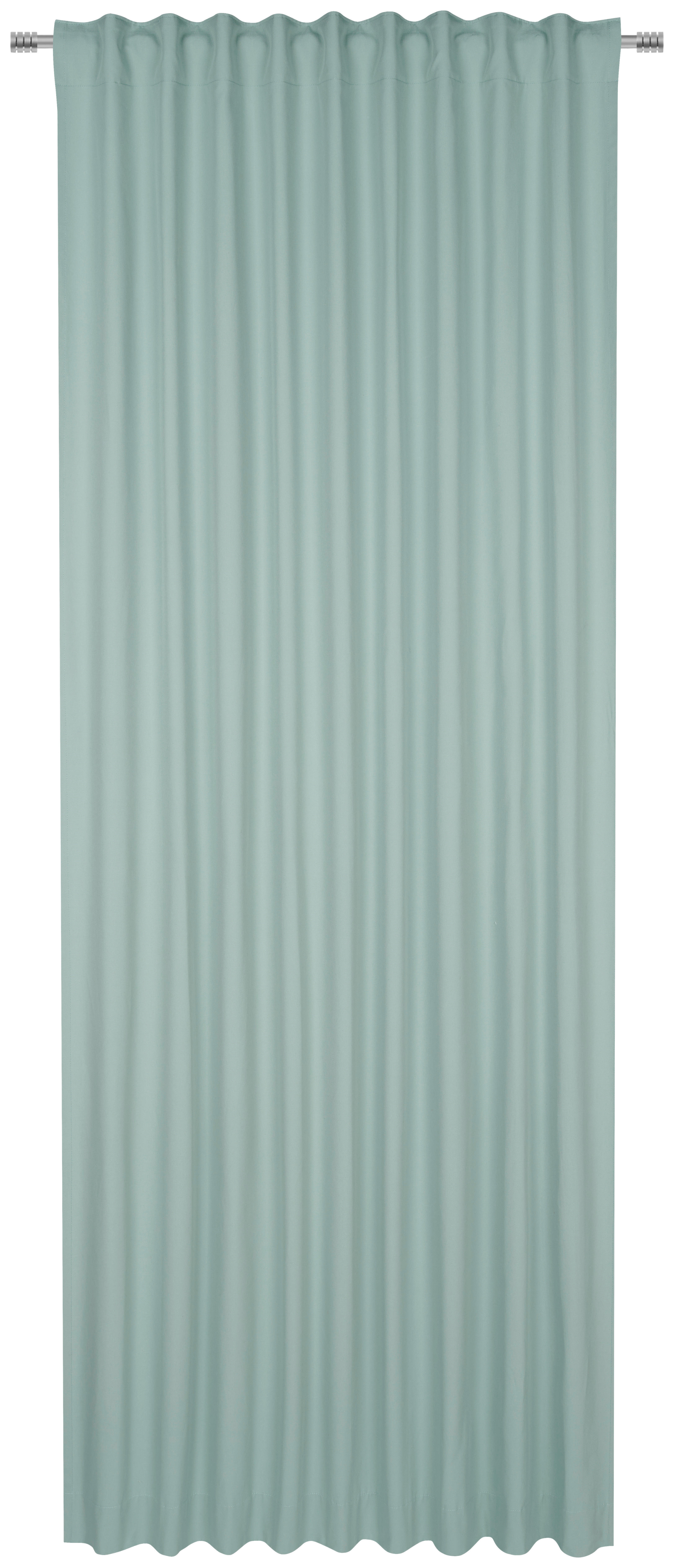 FERTIGVORHANG MERLE blickdicht 140/255 cm   - Jadegrün, Basics, Textil (140/255cm) - Bio:Vio