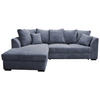 ECKSOFA  in Cord Grau  174/259 cm  - Schwarz/Grau, Design, Kunststoff/Textil (174/259cm) - Cantus