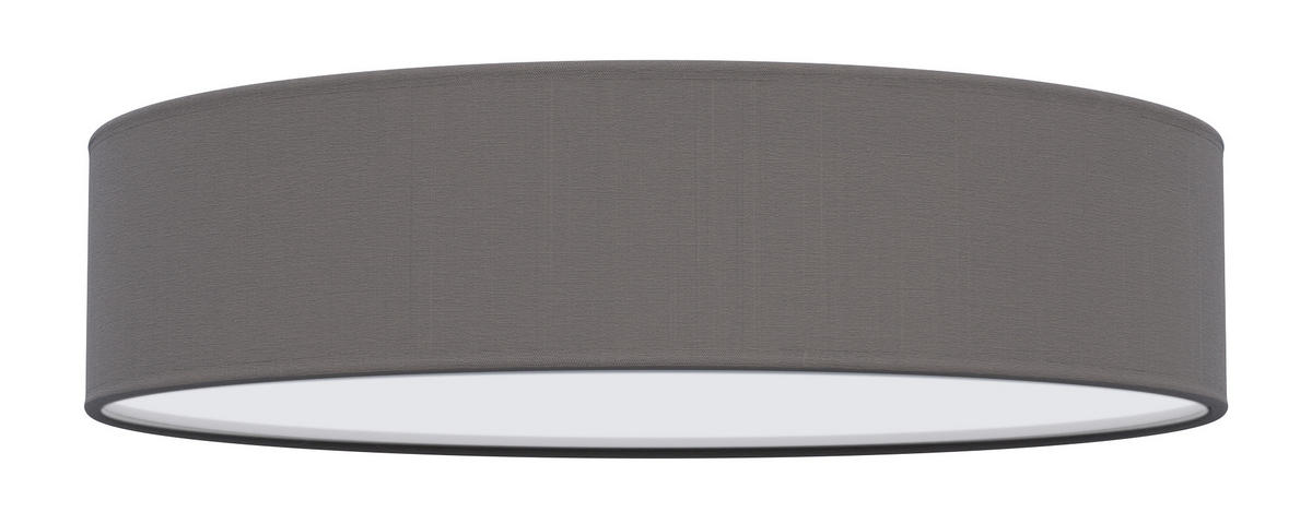 STROPNÉ SVIETIDLO, 50/15 cm  - antracitová, Design, kov/textil (50/15cm)