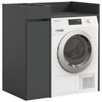 WASCHMASCHINENSCHRANK 95/101/60 cm Anthrazit  - Weiss/Anthrazit, Basics, Holzwerkstoff/Kunststoff (95/101/60cm) - MID.YOU