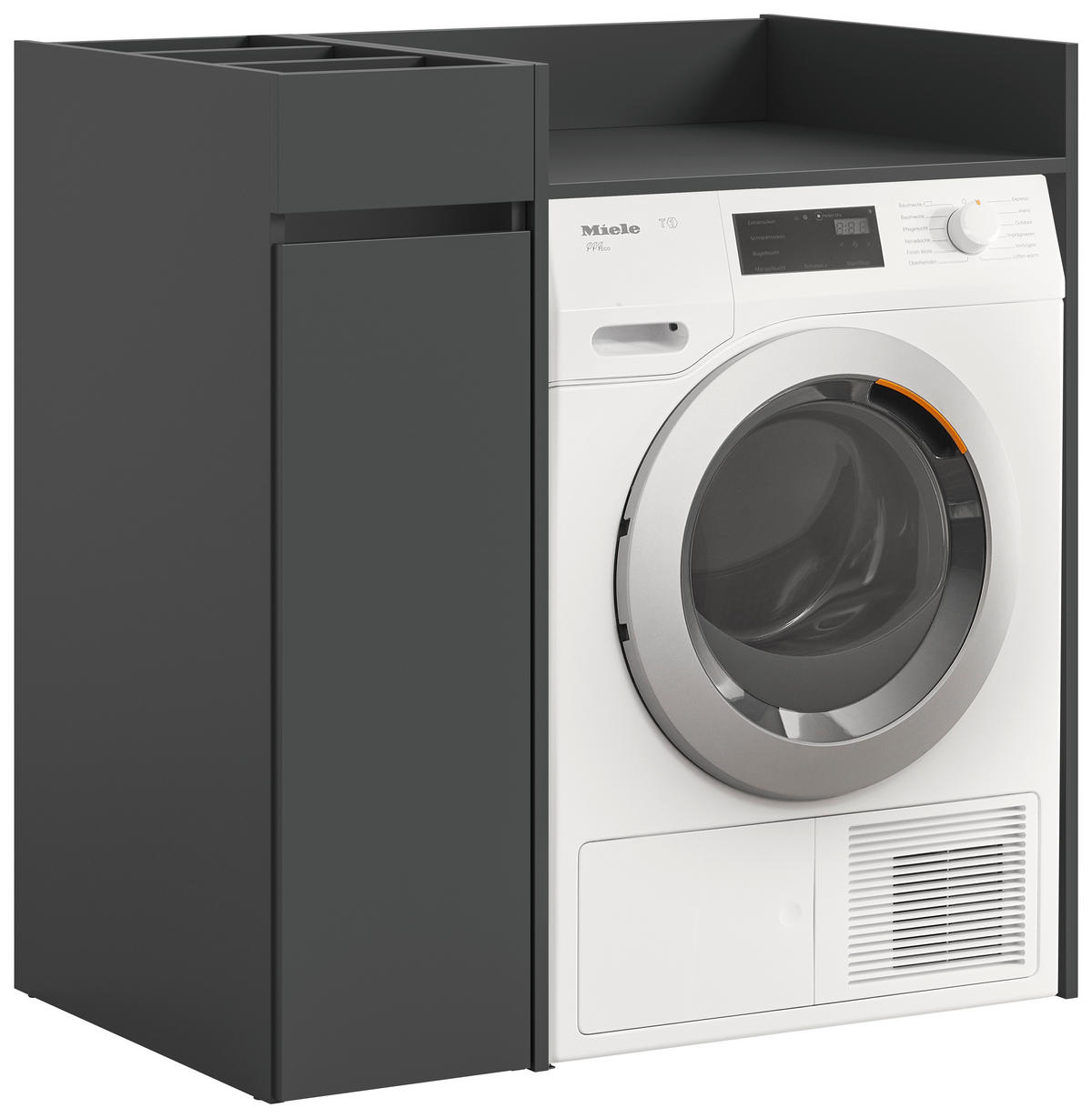 WASCHMASCHINENSCHRANK 95/101/60 cm Anthrazit  - Weiss/Anthrazit, Basics, Holzwerkstoff/Kunststoff (95/101/60cm) - MID.YOU